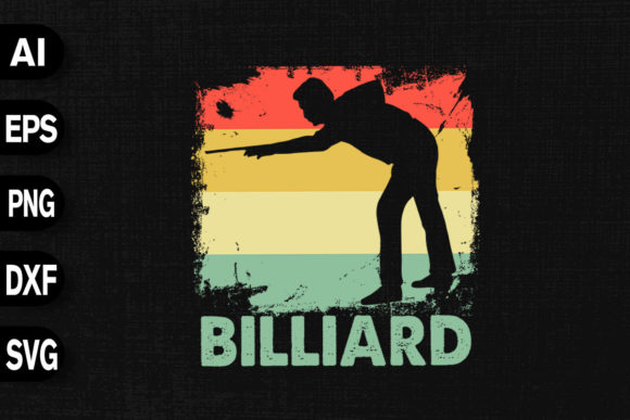 Billiard Player Vintage Retro