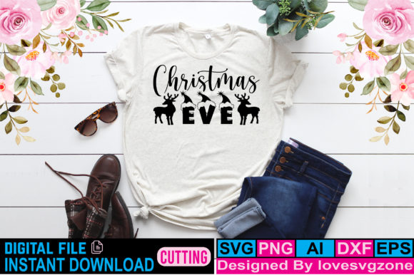 Christmas Eve Graphics for T-Shirt Designs