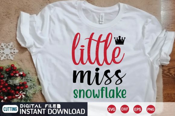 Little Miss Snowflake Svg Design Graphics