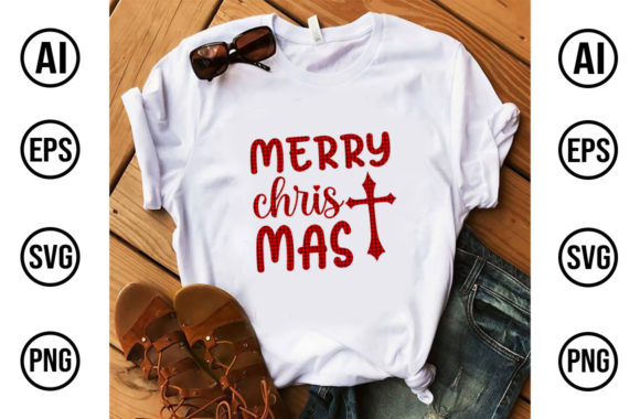 Merry Red Christmas T Shirt SVG Graphics