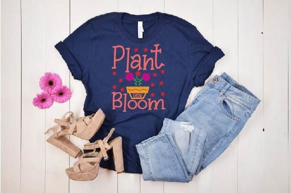 Plant Grow Bloom Svg Graphics for T-Shirt Designs