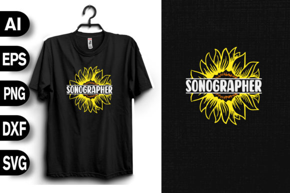 Sunflower Sonographer Graphics for T-Shirt Designs